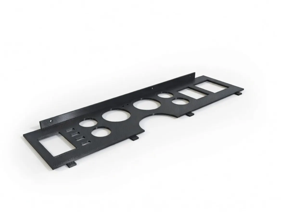 Clean black 3D printed replacement panel